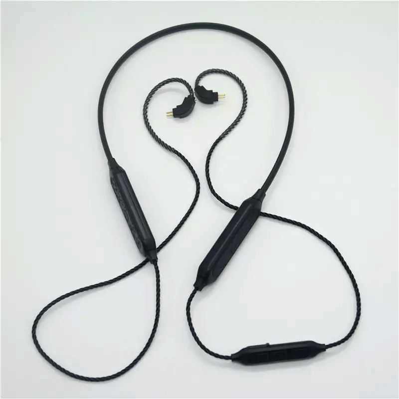 0.78mm 2 pin bluetooth cable black with two battery packs