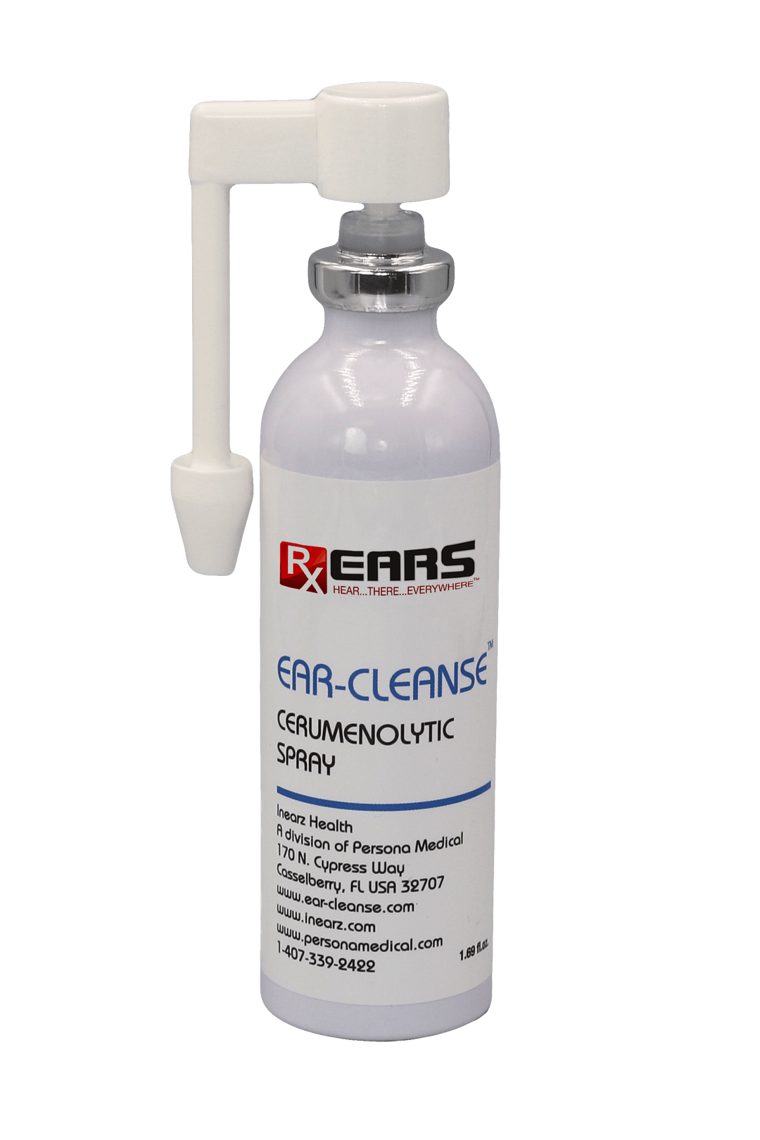 Earcleanse earwax spray dispenser closed