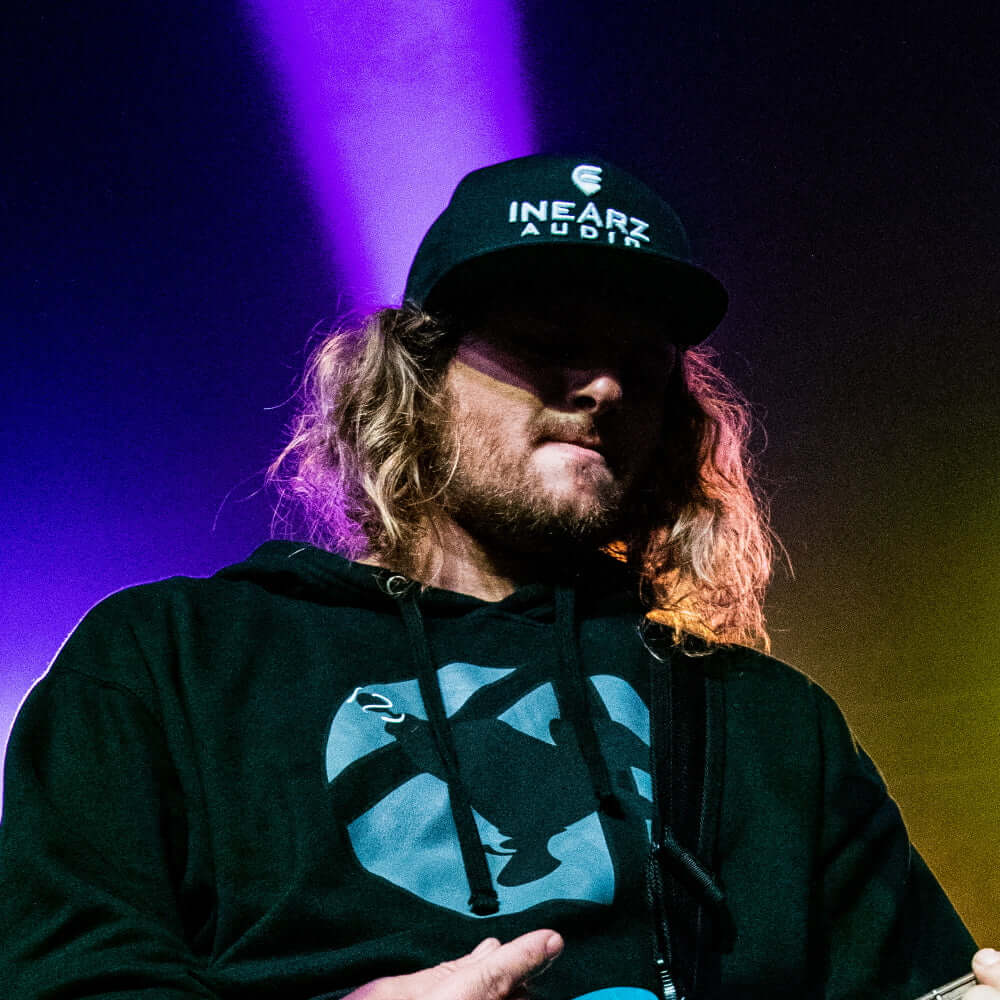 Inearz hat worn by musician