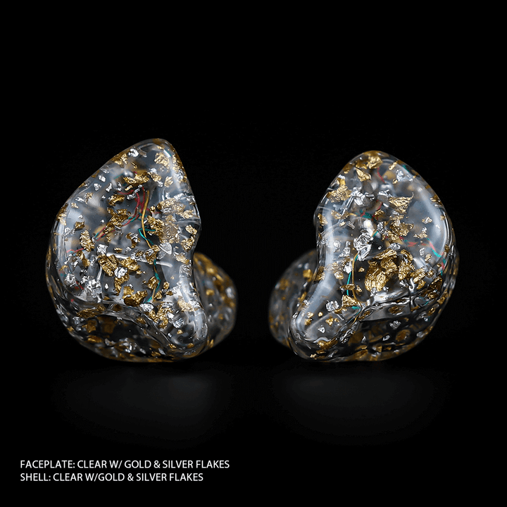 Inearz silver and gold flakes